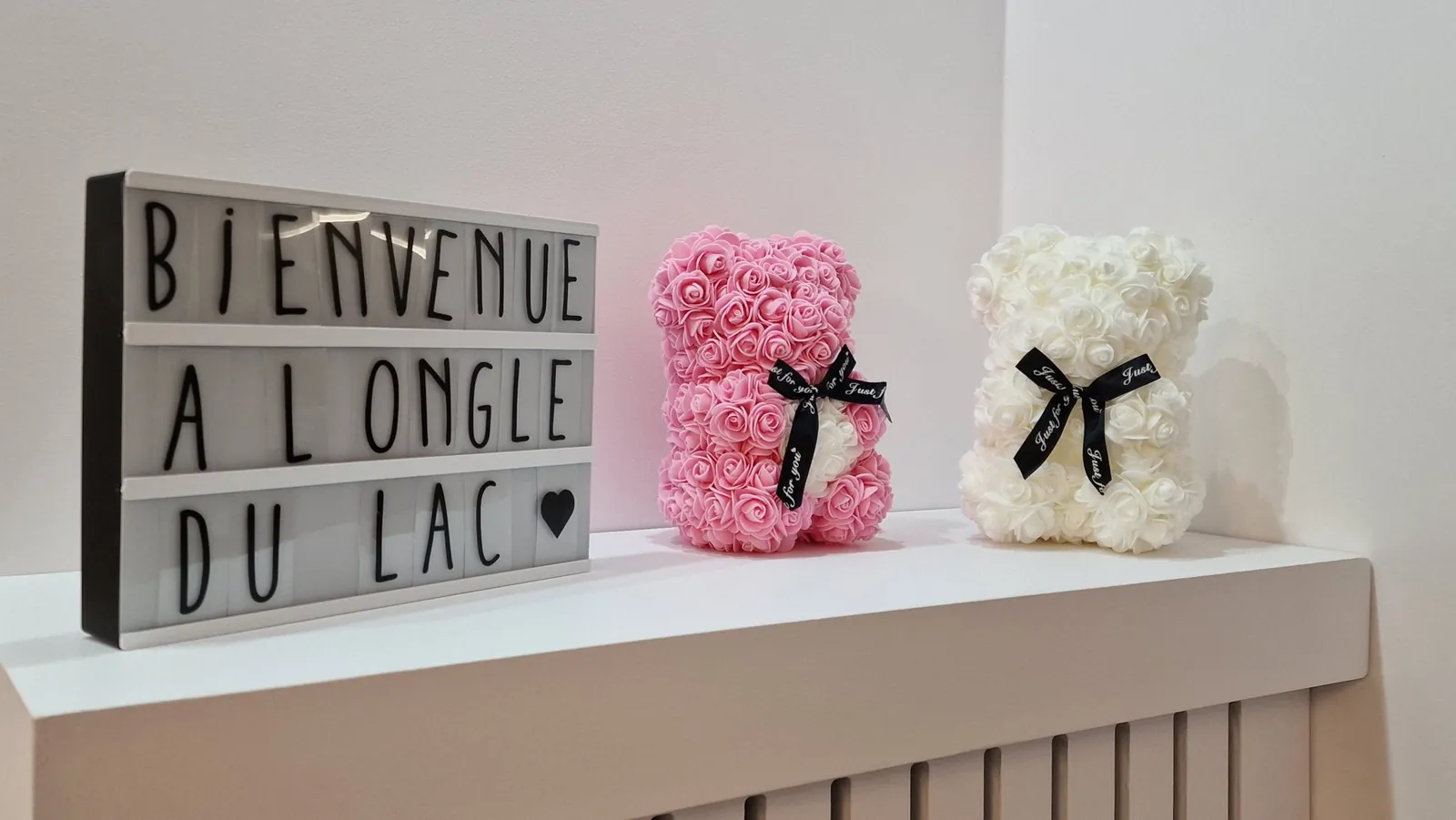 L'accueil du salon A l'Ongle du Lac à Annecy