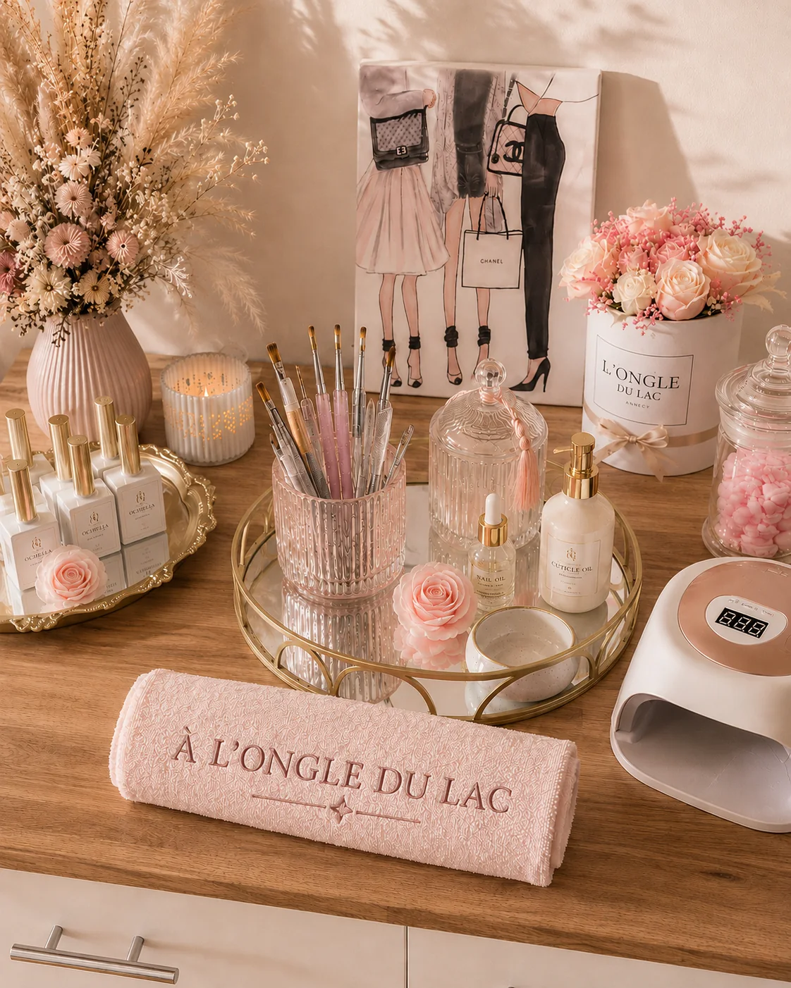 Univers raffiné et produits professionnels du salon A l'Ongle du Lac